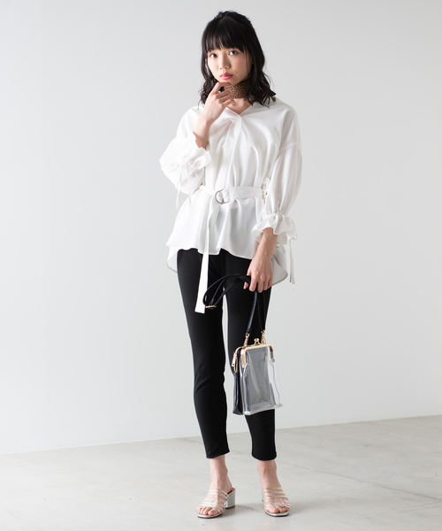 WEGO（ウィゴー）の「WEGO/リブスリットレギンス（レギンス/スパッツ・レディース・ベージュ/杢グレー/ブラック・FREE）」の8枚目の写真