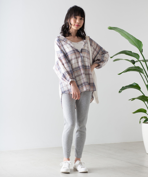 WEGO（ウィゴー）の「WEGO/リブスリットレギンス（レギンス/スパッツ・レディース・ベージュ/杢グレー/ブラック・FREE）」の4枚目の写真