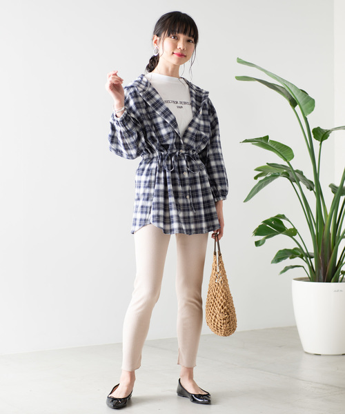 WEGO（ウィゴー）の「WEGO/リブスリットレギンス（レギンス/スパッツ・レディース・ベージュ/杢グレー/ブラック・FREE）」の13枚目の写真