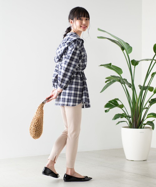 WEGO（ウィゴー）の「WEGO/リブスリットレギンス（レギンス/スパッツ・レディース・ベージュ/杢グレー/ブラック・FREE）」の9枚目の写真