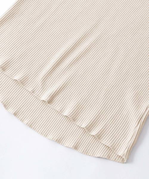 Chaco closet（チャコ クローゼット）の「ワッフルフレンチスリーブ半袖T（Tシャツ/カットソー・レディース・ブラック/ベージュ/ネイビー/オフホワイト/オリーブ/杢グレー/バイオレット・FREE）」の8枚目の写真