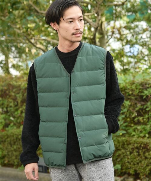 Taion Ships Taion タイオン のファッション Vネック シームレス Web限定 Vネック シームレス インナーダウン ベスト ダウンベスト ダウンベスト 別注