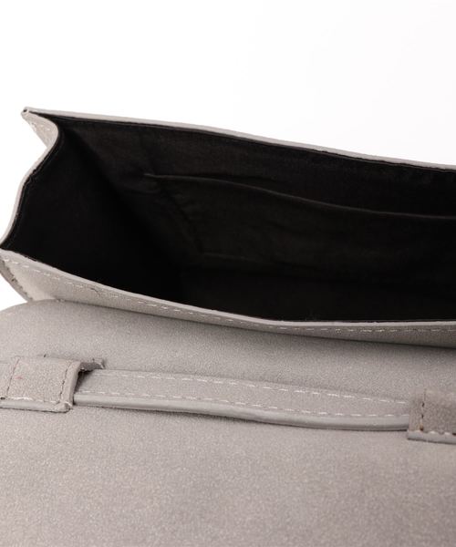 KOBE LETTUCE（コウベレタス）の「フェイクスエードウッドハンドル2wayショルダーハンドバッグ（ハンドバッグ・レディース・ブラック/グレー/ピンク・FREE）」の6枚目の写真