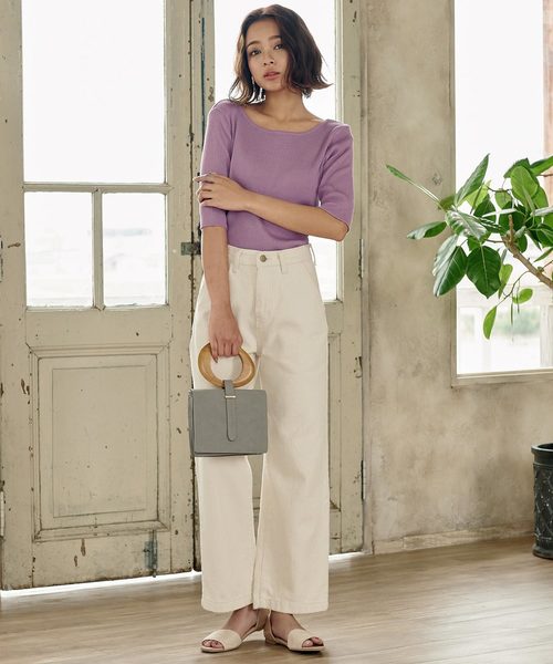 KOBE LETTUCE（コウベレタス）の「フェイクスエードウッドハンドル2wayショルダーハンドバッグ（ハンドバッグ・レディース・ブラック/グレー/ピンク・FREE）」の15枚目の写真