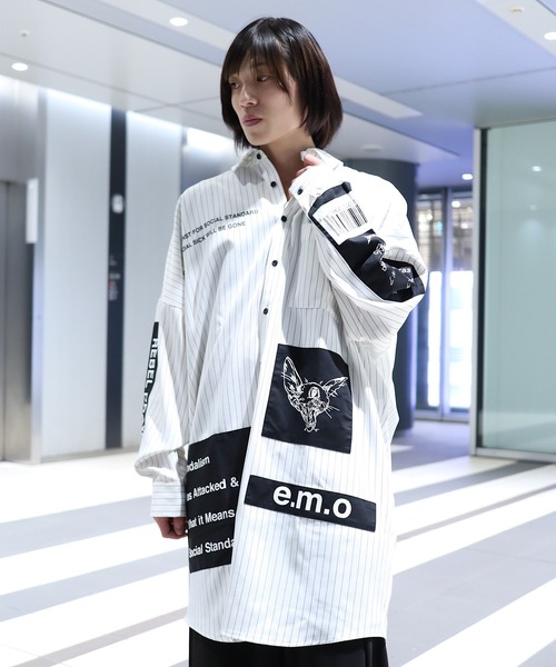セール ビッグシルエット ワッペン Big Shirt ビッグシャツ シャツ ブラウス Rovtski ロフトスキー のファッション通販 Zozotown