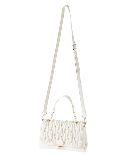 fifth（フィフス）の「デザインフラップショルダーバッグ（ショルダーバッグ・レディース・ホワイト/モカ/スモークピンク・FREE）」の13枚目の写真