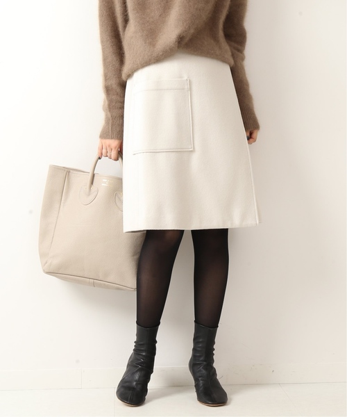 Spick & Span(スピックアンドスパン)の「ビーバー ラップ風ミニスカート◆(スカート)」|ナチュラル
