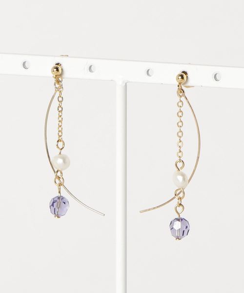 tone(トーン)の「【PetitBonheur*accessories】コロコロスワロミニ(ピアス(両耳用)・レディース・パープル/ブルー/イエロー/ピンク・FREE)」の1枚目の写真