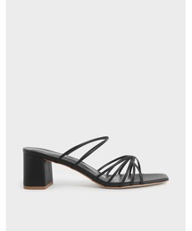ストラッピー スクエアトゥサンダル / Strappy Square Toe Sandals