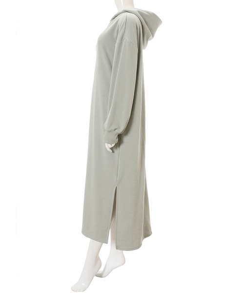 fifth（フィフス）の「スウェットロングパーカーワンピース（ワンピース・レディース・ミント/スモークピンク・MEDIUM）」の5枚目の写真