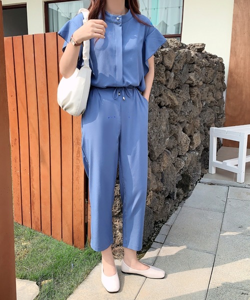 ABITOKYO(アビトーキョー)の「フレンチスリーブフリルセットアップ(セットアップ・レディース・ブラック/ブルー/ライトピンク・S/M/L)」の11枚目の写真