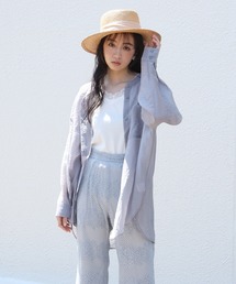 one after another NICE CLAUP | ノーカラーシアーシャツ(シャツ/ブラウス)