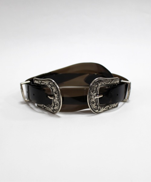 Burner(バーナー)の「【OKUOKU 0909】ダブルバックルベルト(ベルト・レディース・ホワイト/ブラック/ダークブラウン/ベージュ/パープル/グレー/レッド/ブラック系その他/ブラック系その他2/ブルー/イエロー/オレンジ/クリア/ピンク/ダークグレー/その他33/ブラウン/その他31/オリーブ/その他32/ネイビー/ライトグリーン/B/A/ライトブラウン/C/グレー系その他/カーキ/シルバー/グレー系その他2/グレー系その他3/グレー系その他4/ブラウン系その他2/ブラウン系その他3/ベージュ系その他2/ワイン/ブラック系その他3/ローズ/レオパード/ブルーグリーン/ブラウン系その他/ベージュ系その他/グリーン系その他/ダークブルー/ブルー系その他/キャメル/その他/ブラック系その他4/その他1/その他8/その他7・FREE)」の2枚目の写真