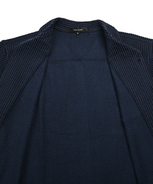 LUXSTYLE（ラグスタイル）の「シアサッカーオープンシャツ（シャツ/ブラウス・メンズ・ホワイト/ブラック/ネイビー/ホワイト×グレー/ストライプ・S/M/XL/L）」の22枚目の写真