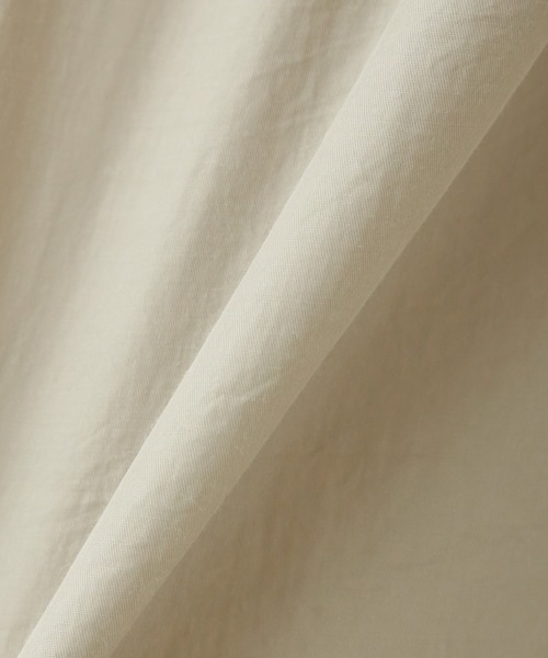 n'ee-ne（ネーネ）の「ポプリン　リブ付きボリュームスリープトップス（シャツ/ブラウス・レディース・オリーブ/ホワイト/ライトベージュ/ライトグレー・FREE）」の10枚目の写真