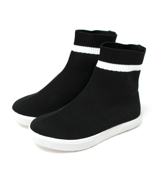 SOROTTO(ソロット)の「スニーカーソックスブーツ(ブーツ・キッズ・ブラック/ブラック系その他・22.0cm/16.0cm/17.0cm/18.0cm/19.0cm/20.0cm/21.0cm)」の7枚目の写真