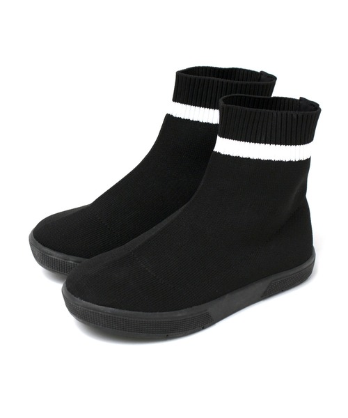 SOROTTO(ソロット)の「スニーカーソックスブーツ(ブーツ・キッズ・ブラック/ブラック系その他・22.0cm/16.0cm/17.0cm/18.0cm/19.0cm/20.0cm/21.0cm)」の6枚目の写真