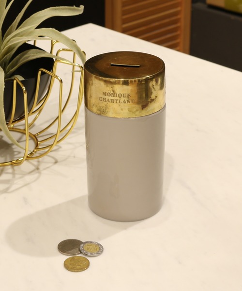 MONIQUE CHARTLAND by GOODY GRAMS(モニークチャートランドバイグッディグラムス)の「ENAMEL COIN BANK エナメル コインバンク(インテリア雑貨)」|グレー