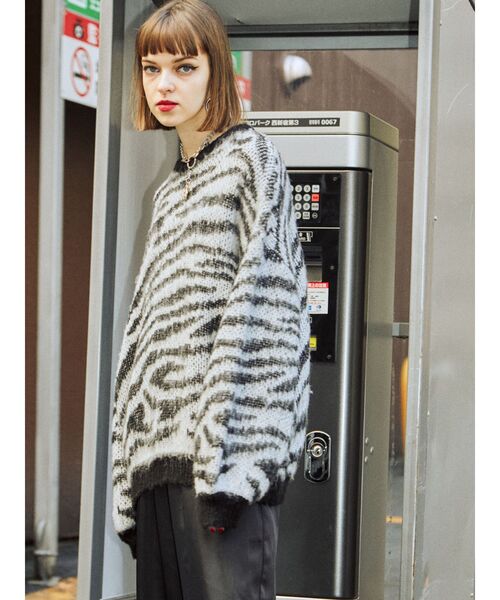 jouetie（ジュエティ）の「アニマルニット（ニット/セーター・レディース・ブラック/ボルドー/ブラウン・MEDIUM）」の8枚目の写真