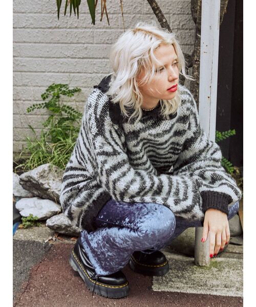 jouetie（ジュエティ）の「アニマルニット（ニット/セーター・レディース・ブラック/ボルドー/ブラウン・MEDIUM）」の7枚目の写真