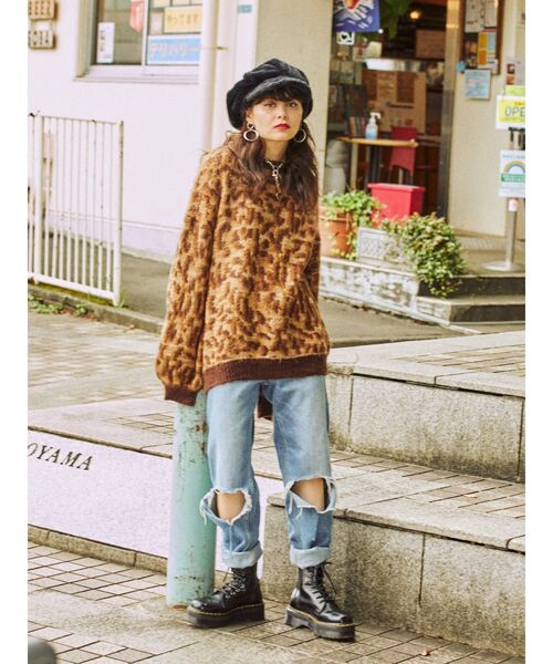 jouetie（ジュエティ）の「アニマルニット（ニット/セーター・レディース・ブラック/ボルドー/ブラウン・MEDIUM）」の14枚目の写真