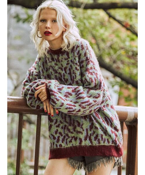 jouetie（ジュエティ）の「アニマルニット（ニット/セーター・レディース・ブラック/ボルドー/ブラウン・MEDIUM）」の16枚目の写真