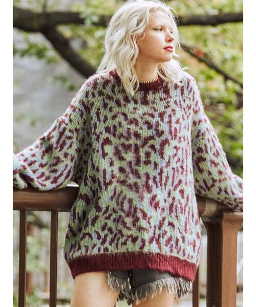 jouetie（ジュエティ）の「アニマルニット（ニット/セーター・レディース・ブラック/ボルドー/ブラウン・MEDIUM）」の17枚目の写真