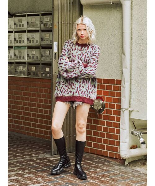 jouetie（ジュエティ）の「アニマルニット（ニット/セーター・レディース・ブラック/ボルドー/ブラウン・MEDIUM）」の18枚目の写真