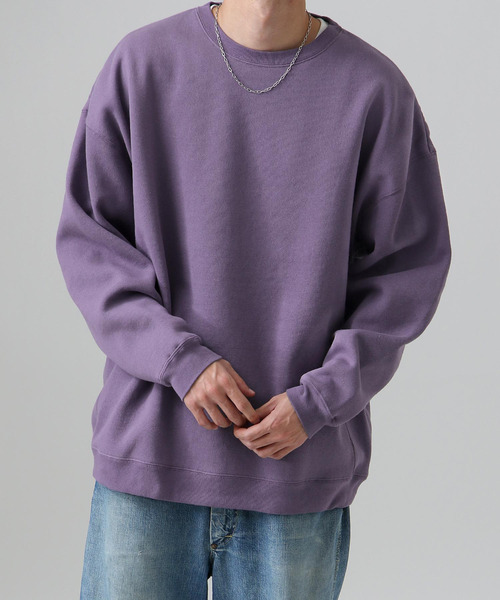 ZIP FIVE（ジップファイブ）の「【ZIP FIVE】【12オンス】ヘビーウェイト ビッグシルエット クルーネックスウェットトレーナー（スウェット・レディース・ブラック/ベージュ/パープル/ブラウン/ブルー/カーキ/マスタード/オレンジ/アイボリー/チャコール・MEDIUM/LARGE）」の8枚目の写真