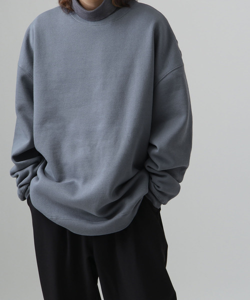 ZIP FIVE（ジップファイブ）の「【ZIP FIVE】【12オンス】ヘビーウェイト ビッグシルエット クルーネックスウェットトレーナー（スウェット・レディース・ブラック/ベージュ/パープル/ブラウン/ブルー/カーキ/マスタード/オレンジ/アイボリー/チャコール・MEDIUM/LARGE）」の7枚目の写真