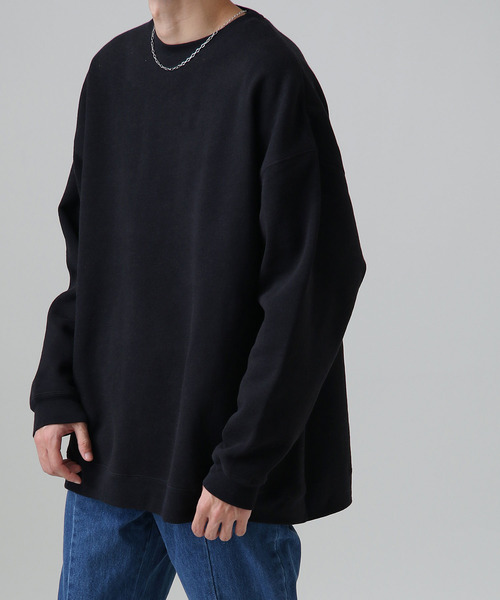 ZIP FIVE（ジップファイブ）の「【ZIP FIVE】【12オンス】ヘビーウェイト ビッグシルエット クルーネックスウェットトレーナー（スウェット・レディース・ブラック/ベージュ/パープル/ブラウン/ブルー/カーキ/マスタード/オレンジ/アイボリー/チャコール・MEDIUM/LARGE）」の2枚目の写真