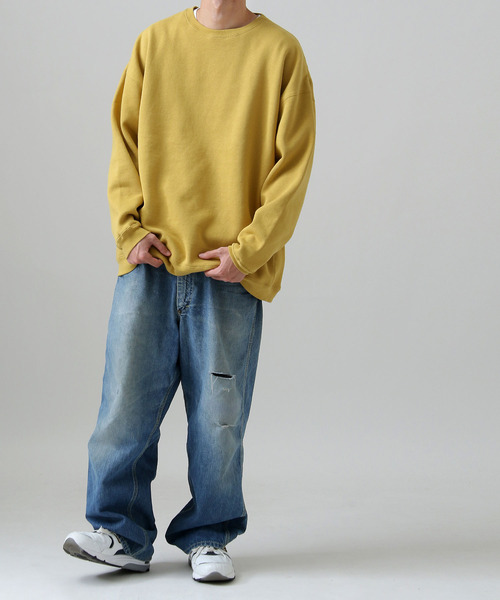 ZIP FIVE（ジップファイブ）の「【ZIP FIVE】【12オンス】ヘビーウェイト ビッグシルエット クルーネックスウェットトレーナー（スウェット・レディース・ブラック/ベージュ/パープル/ブラウン/ブルー/カーキ/マスタード/オレンジ/アイボリー/チャコール・MEDIUM/LARGE）」の12枚目の写真