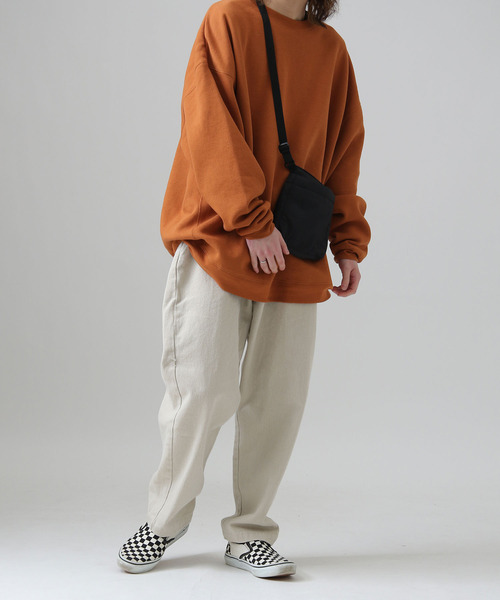 ZIP FIVE（ジップファイブ）の「【ZIP FIVE】【12オンス】ヘビーウェイト ビッグシルエット クルーネックスウェットトレーナー（スウェット・レディース・ブラック/ベージュ/パープル/ブラウン/ブルー/カーキ/マスタード/オレンジ/アイボリー/チャコール・MEDIUM/LARGE）」の15枚目の写真