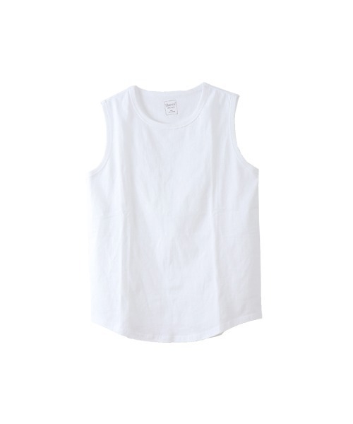 HANES(ヘインズ)の「HANES/ヘインズ 半袖Tシャツ HW3-M201(タンクトップ・レディース・ホワイト/ブラック・FREE)」の2枚目の写真