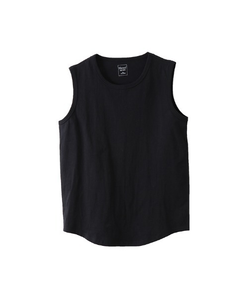 HANES(ヘインズ)の「HANES/ヘインズ 半袖Tシャツ HW3-M201(タンクトップ・レディース・ホワイト/ブラック・FREE)」の1枚目の写真