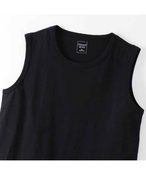 HANES(ヘインズ)の「HANES/ヘインズ 半袖Tシャツ HW3-M201(タンクトップ・レディース・ホワイト/ブラック・FREE)」の6枚目の写真