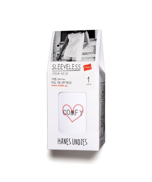 HANES(ヘインズ)の「HANES/ヘインズ 半袖Tシャツ HW3-M201(タンクトップ・レディース・ホワイト/ブラック・FREE)」の4枚目の写真