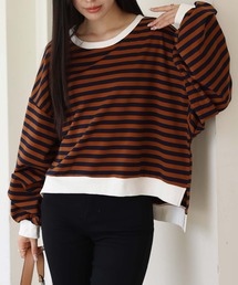 Amulet（アミュレット）の「ストライプトップス（Tシャツ/カットソー）」