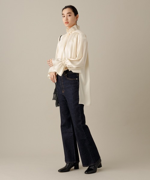 ADAM ET ROPE'(アダムエロペ)の「【INもOUTも】フリルカフスチュニックブラウス(シャツ/ブラウス・レディース・ブラウン系その他2/キナリ・FREE)」の15枚目の写真