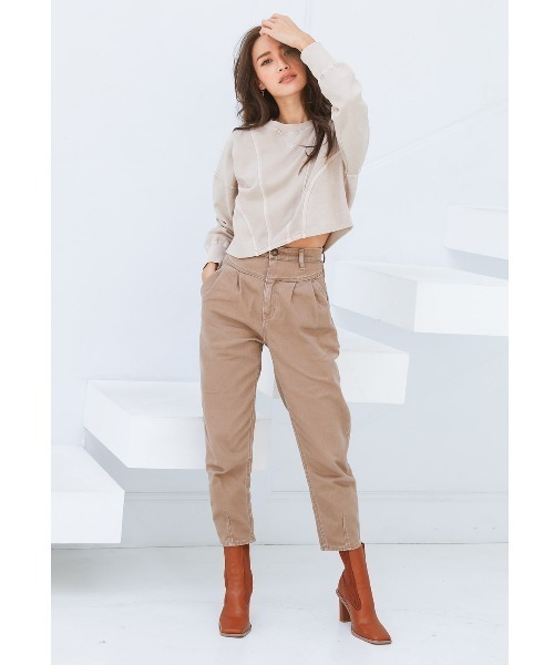 ALEXIA STAM（アリシアスタン）の「【JJ 12月号掲載】Unique Switching Sweatshirt/ユニークスイッチングスウェットシャツ（スウェット・レディース・チャコールグレー/ベージュ/ブラウン・FREE）」の13枚目の写真