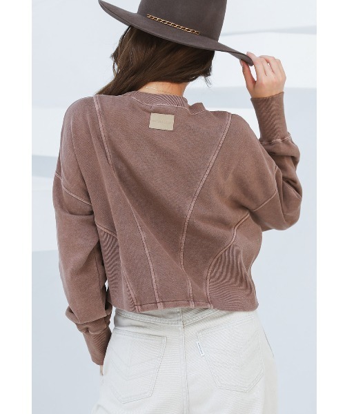 ALEXIA STAM（アリシアスタン）の「【JJ 12月号掲載】Unique Switching Sweatshirt/ユニークスイッチングスウェットシャツ（スウェット・レディース・チャコールグレー/ベージュ/ブラウン・FREE）」の21枚目の写真