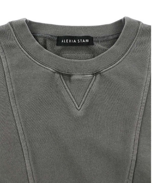 ALEXIA STAM（アリシアスタン）の「【JJ 12月号掲載】Unique Switching Sweatshirt/ユニークスイッチングスウェットシャツ（スウェット・レディース・チャコールグレー/ベージュ/ブラウン・FREE）」の6枚目の写真