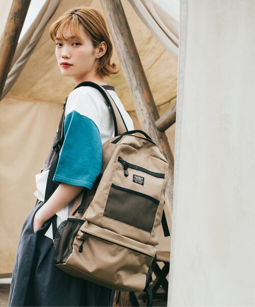 DOUBLE NAME（ダブルネーム）の「メッシュポケットリュック（バックパック/リュック・レディース・ベージュ/パープル/ブラック・FREE）」の3枚目の写真