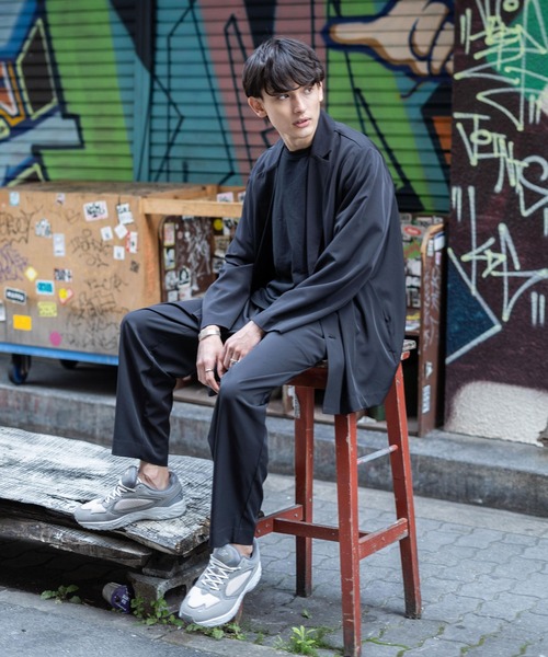 Rocky Monroe(ロッキーモンロー)の「【セットアップ】オーバーサイズジャケット&ワイドテーパードパンツ(セットアップ・メンズ・ブラック/ベージュ/グリーン・LL/M/L)」の10枚目の写真