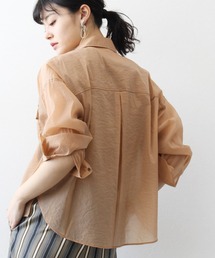 Jines（ジネス）の「シアーストレッチBIGポケットオーバーシャツ（シャツ/ブラウス）」