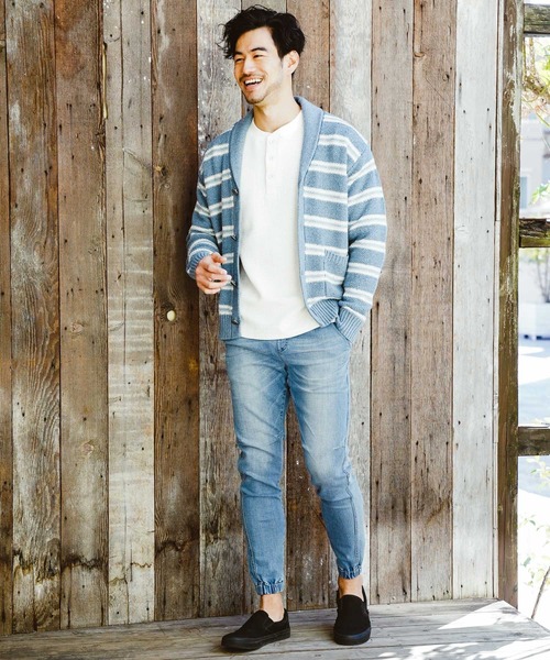 BAYFLOW(ベイフロー)の「デニムジョガーパンツ 21SS(デニムパンツ・メンズ・ライトブルー/スカイブルー/サックスブルー・SMALL/MEDIUM/LARGE)」の12枚目の写真