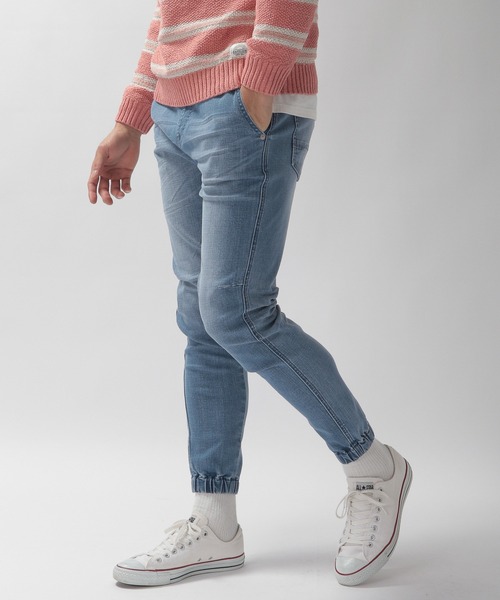 BAYFLOW(ベイフロー)の「デニムジョガーパンツ 21SS(デニムパンツ・メンズ・ライトブルー/スカイブルー/サックスブルー・SMALL/MEDIUM/LARGE)」の6枚目の写真