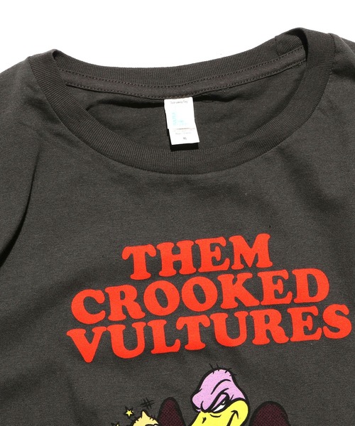 ROOPTOKYO(ループトウキョウ)の「THEM CROOKED VULTURES VULTURE ON BRANCH MENS LIGHTWEIGHT T-SHIRT 半袖Tシャツ(Tシャツ/カットソー・メンズ・チャコール・XL)」の4枚目の写真