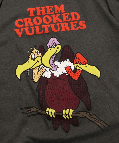 ROOPTOKYO(ループトウキョウ)の「THEM CROOKED VULTURES VULTURE ON BRANCH MENS LIGHTWEIGHT T-SHIRT 半袖Tシャツ(Tシャツ/カットソー・メンズ・チャコール・XL)」の5枚目の写真