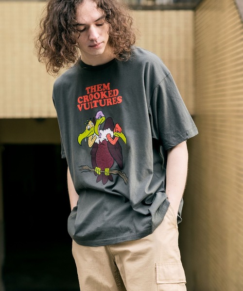 ROOPTOKYO(ループトウキョウ)の「THEM CROOKED VULTURES VULTURE ON BRANCH MENS LIGHTWEIGHT T-SHIRT 半袖Tシャツ(Tシャツ/カットソー・メンズ・チャコール・XL)」の10枚目の写真